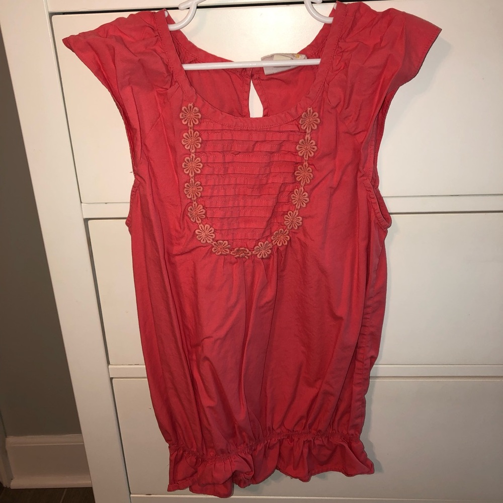 Girls Red Camel Top